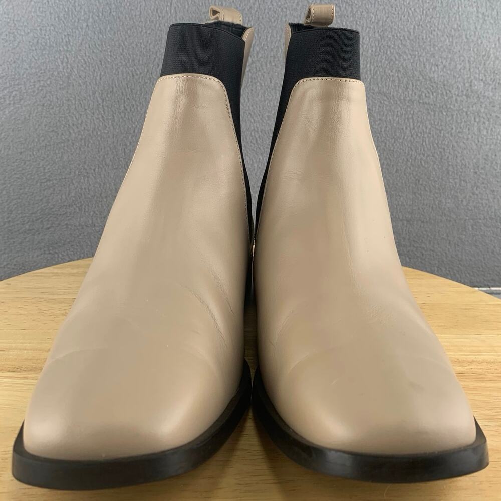 Everlane The Italian Leather Square Toe Chelsea Boot Cream Women’s Size 9.5 US - Picture 2 of 8